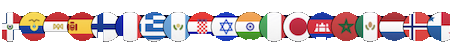 Flags of countries tracked in Odyz