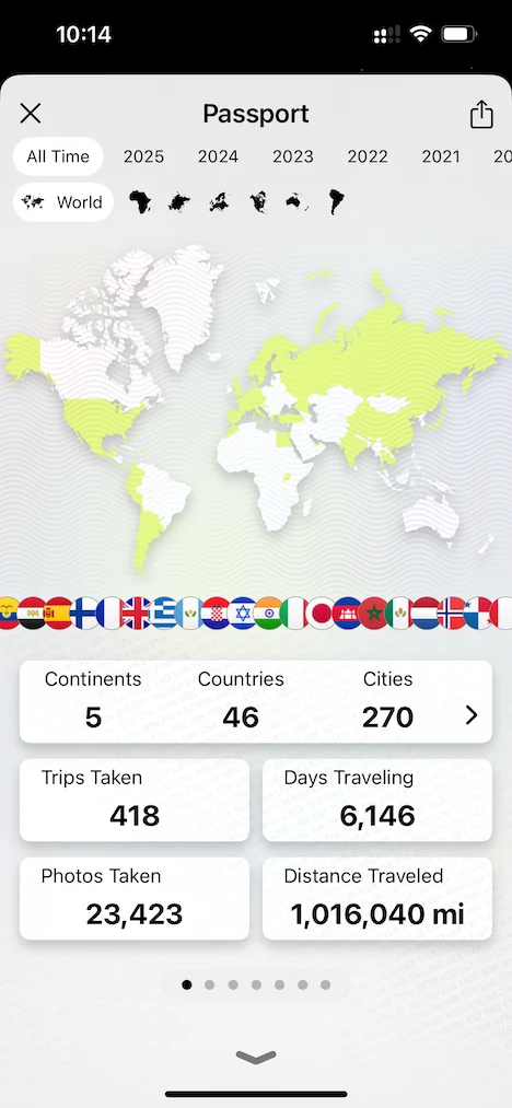 Passport screen in light mode